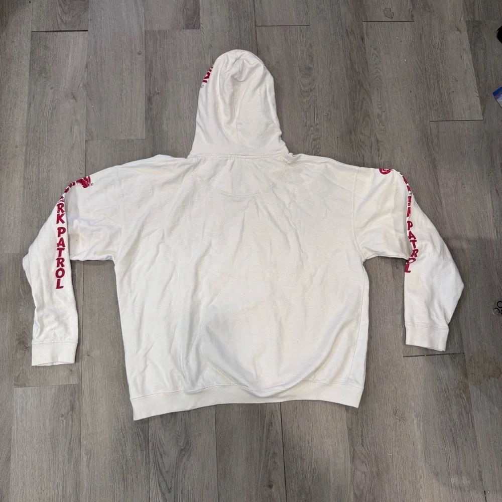 Shark Patrol San Diego, CA Mens Pullover Hoodie Sweatshirt Size XL White And Red - Picture 2 of 6